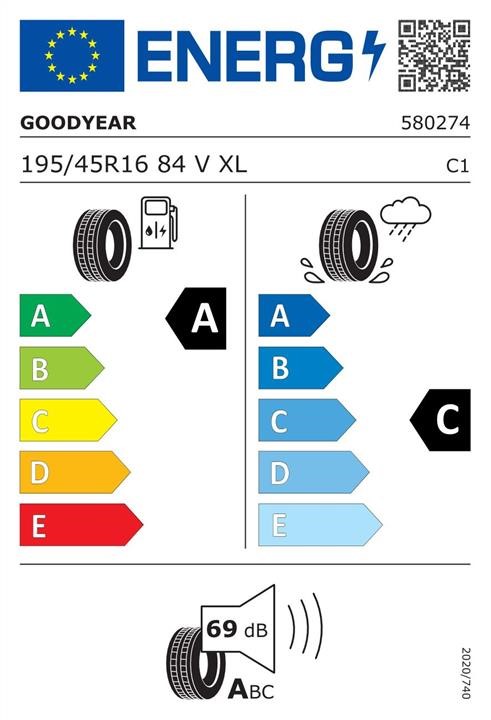 Passenger Summer Tyre Goodyear Efficientgrip Performance 195/45 R16 84V XL Goodyear 580274