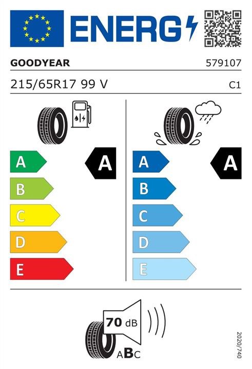 Passenger Summer Tyre Goodyear Efficientgrip Performance 215/65 R17 99V Goodyear 579107