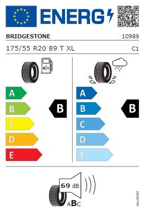 Passenger Summer Tyre Bridgestone Ecopia EP500 175/55 R20 89T XL Bridgestone 10989