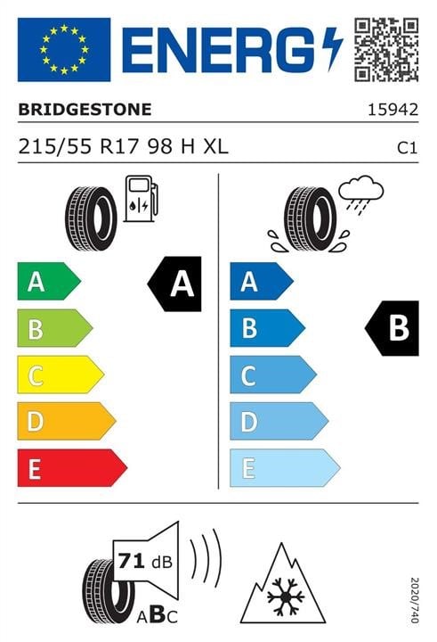 Passenger All Season Tyre Bridgestone Weather Control A005 215/55 R17 98H XL Bridgestone 15942