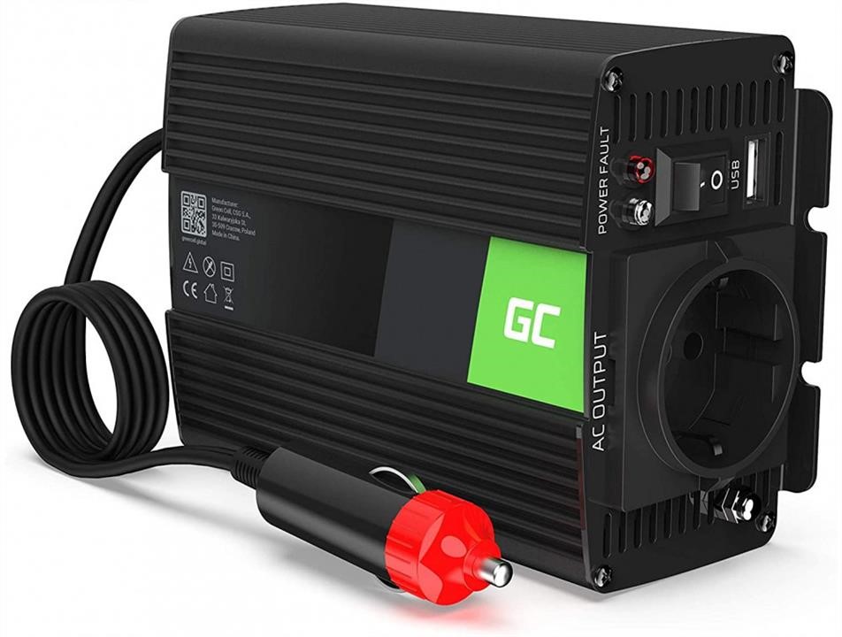 Green Cell INV30 Voltage converter (inverter) Green Cell 24V to 230V 150W/300W Pure sine wave INV30