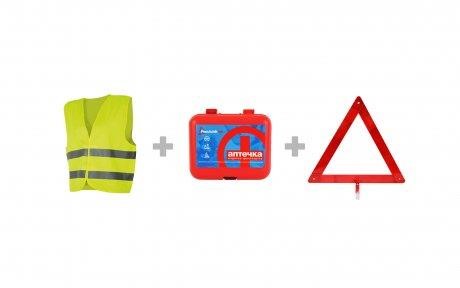Poputchik 33-005-IS Poputchik motorist set "On the road" Sign + First aid kit + Vest 33005IS