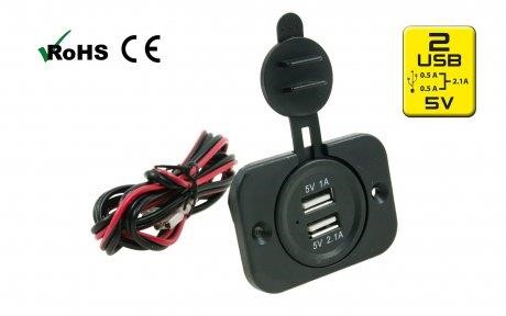 Bottari 30211-IS Socket with cable BOTTARI 2 USB 12/24V 30211IS