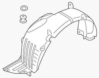 86811B2100 Hyundai/Kia Fender liner front left