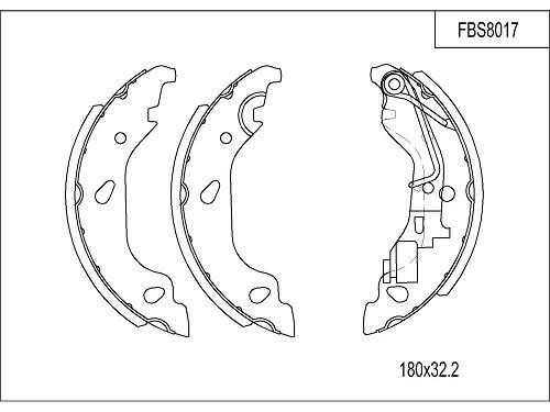 FI.BA filter FBS8017 Brake shoe set FBS8017