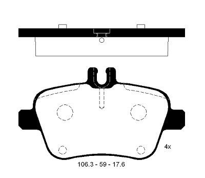 FI.BA filter FBP4268 Front disc brake pads, set FBP4268