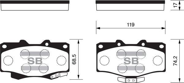 FI.BA filter FBP1222 Brake Pad Set, disc brake FBP1222