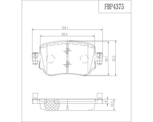 FI.BA filter FBP4375 Brake Pad Set, disc brake FBP4375