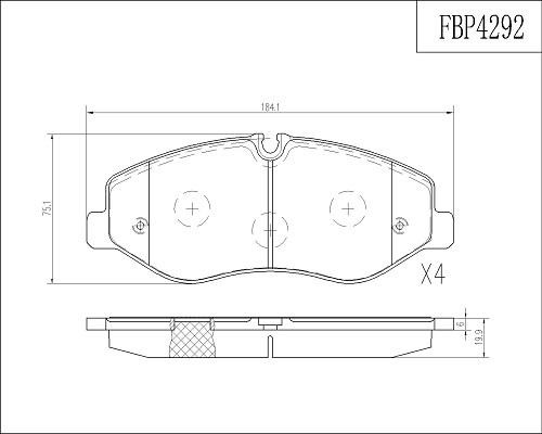 FI.BA filter FBP4292 Brake Pad Set, disc brake FBP4292