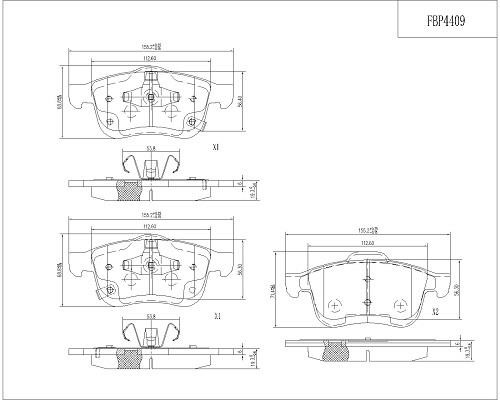 FI.BA filter FBP4409 Brake Pad Set, disc brake FBP4409