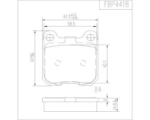 FI.BA filter FBP4418 Brake Pad Set, disc brake FBP4418