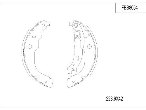 FI.BA filter FBS8054 Brake shoe set FBS8054