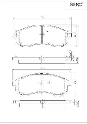 FI.BA filter FBP4087 Brake Pad Set, disc brake FBP4087