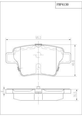 FI.BA filter FBP4130 Brake Pad Set, disc brake FBP4130