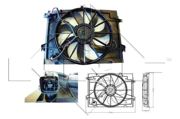Wilmink Group WG1720255 Hub, engine cooling fan wheel WG1720255