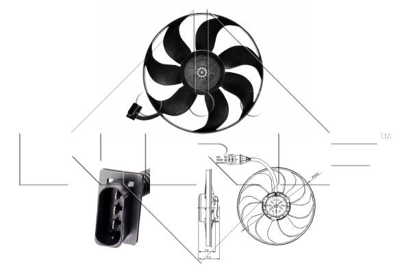 Wilmink Group WG1720355 Hub, engine cooling fan wheel WG1720355