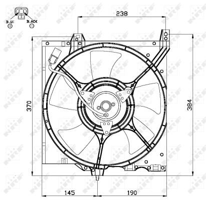 Hub, engine cooling fan wheel Wilmink Group WG1720433