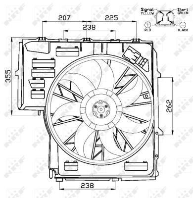 Hub, engine cooling fan wheel Wilmink Group WG1720434