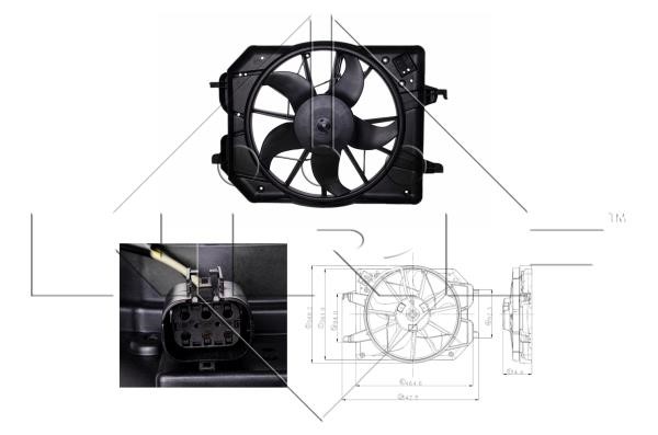 Wilmink Group WG1720123 Hub, engine cooling fan wheel WG1720123