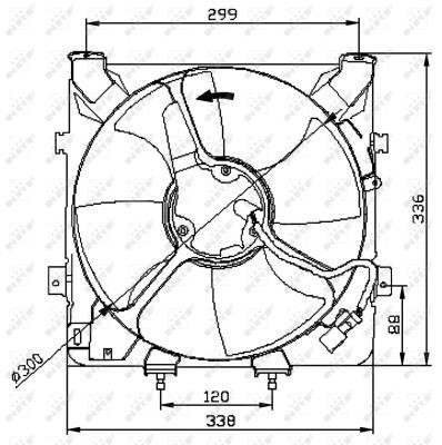 Wilmink Group WG1720143 Hub, engine cooling fan wheel WG1720143