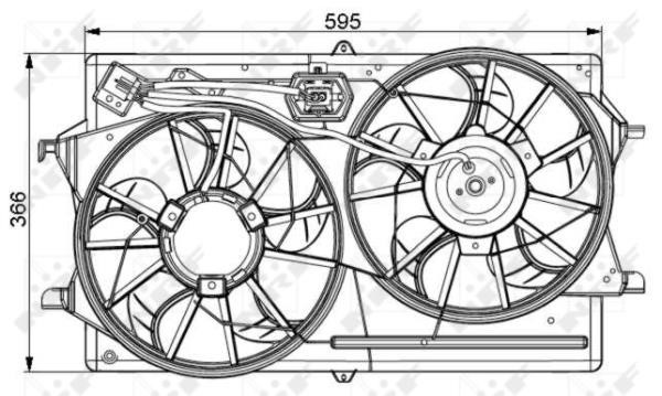Wilmink Group WG1720162 Hub, engine cooling fan wheel WG1720162