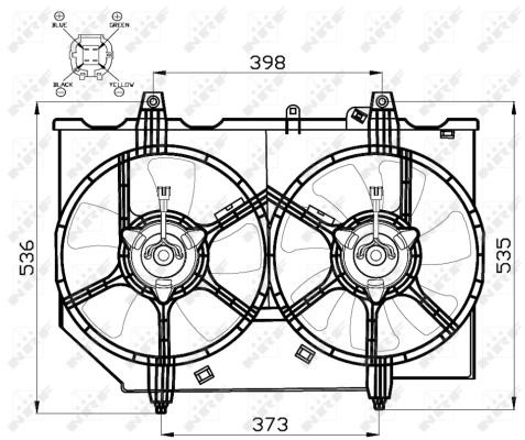 Hub, engine cooling fan wheel Wilmink Group WG1720452