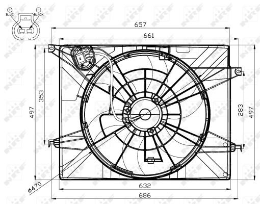 Wilmink Group WG1720512 Hub, engine cooling fan wheel WG1720512