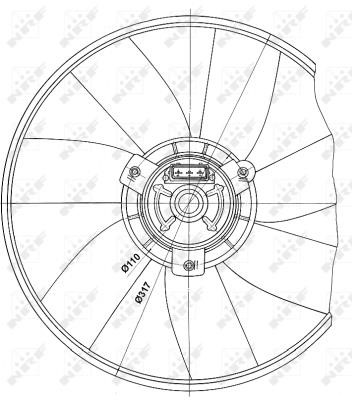 Wilmink Group WG1720603 Hub, engine cooling fan wheel WG1720603