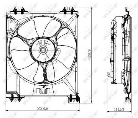 Wilmink Group WG1720617 Hub, engine cooling fan wheel WG1720617