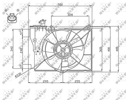 Wilmink Group WG1720671 Hub, engine cooling fan wheel WG1720671