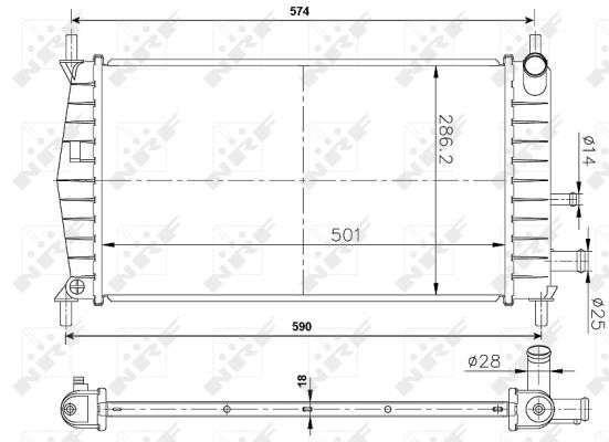 Wilmink Group WG1721129 Radiator, engine cooling WG1721129