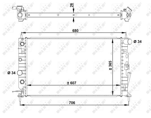 Radiator, engine cooling Wilmink Group WG1721165