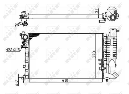 Wilmink Group WG1721336 Radiator, engine cooling WG1721336