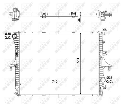 Wilmink Group WG1722608 Radiator, engine cooling WG1722608