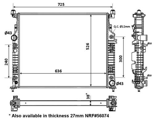 Wilmink Group WG1722734 Radiator, engine cooling WG1722734