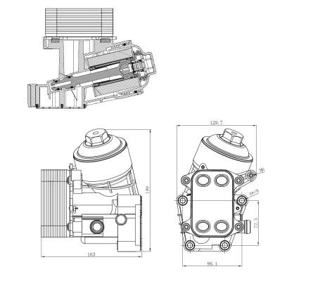 Wilmink Group WG2158906 Oil Cooler, engine oil WG2158906