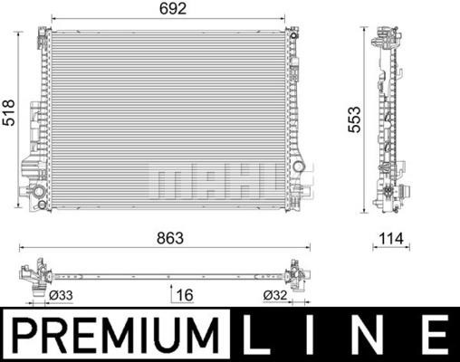 Wilmink Group WG2183377 Radiator, engine cooling WG2183377