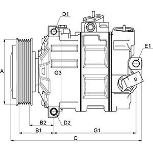 Compressor, air conditioning Cargo 241066