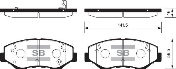 FI.BA filter FBP1237 Brake Pad Set, disc brake FBP1237