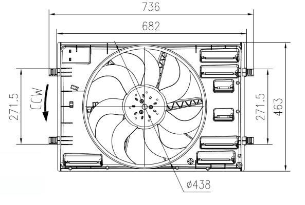 Wilmink Group WG2161736 Hub, engine cooling fan wheel WG2161736