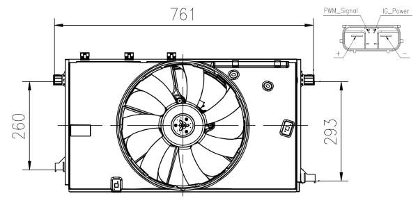 Wilmink Group WG2161753 Hub, engine cooling fan wheel WG2161753