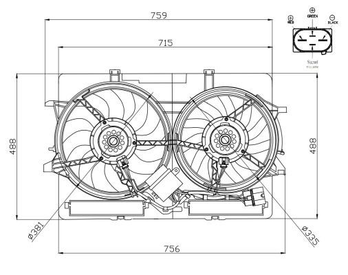 Wilmink Group WG2161758 Hub, engine cooling fan wheel WG2161758