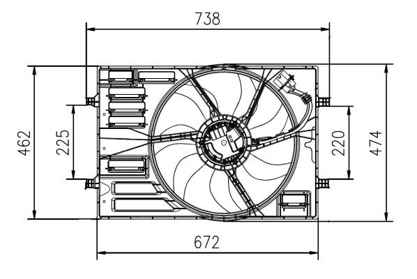 Wilmink Group WG2161770 Hub, engine cooling fan wheel WG2161770