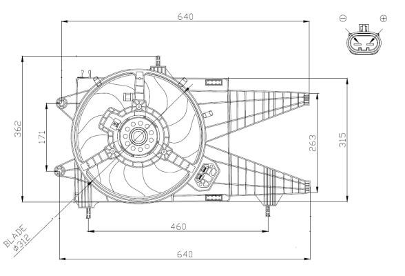 Wilmink Group WG2161783 Hub, engine cooling fan wheel WG2161783