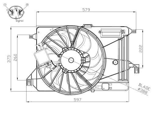 Wilmink Group WG2161784 Hub, engine cooling fan wheel WG2161784