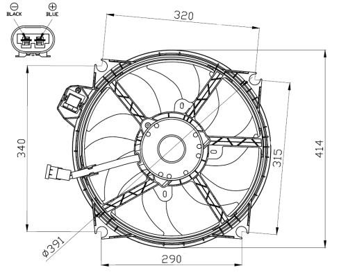 Wilmink Group WG2161785 Hub, engine cooling fan wheel WG2161785