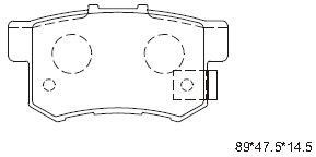 Asimco KD1702W Brake Pad Set, disc brake KD1702W