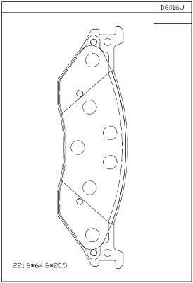 Asimco KD6016 Brake Pad Set, disc brake KD6016