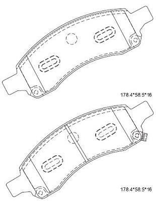 Asimco KD6341 Brake Pad Set, disc brake KD6341