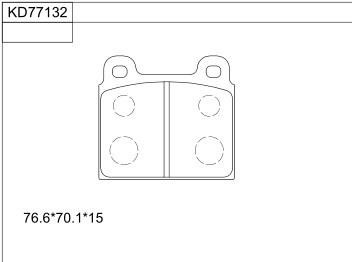 Asimco KD77132 Brake Pad Set, disc brake KD77132